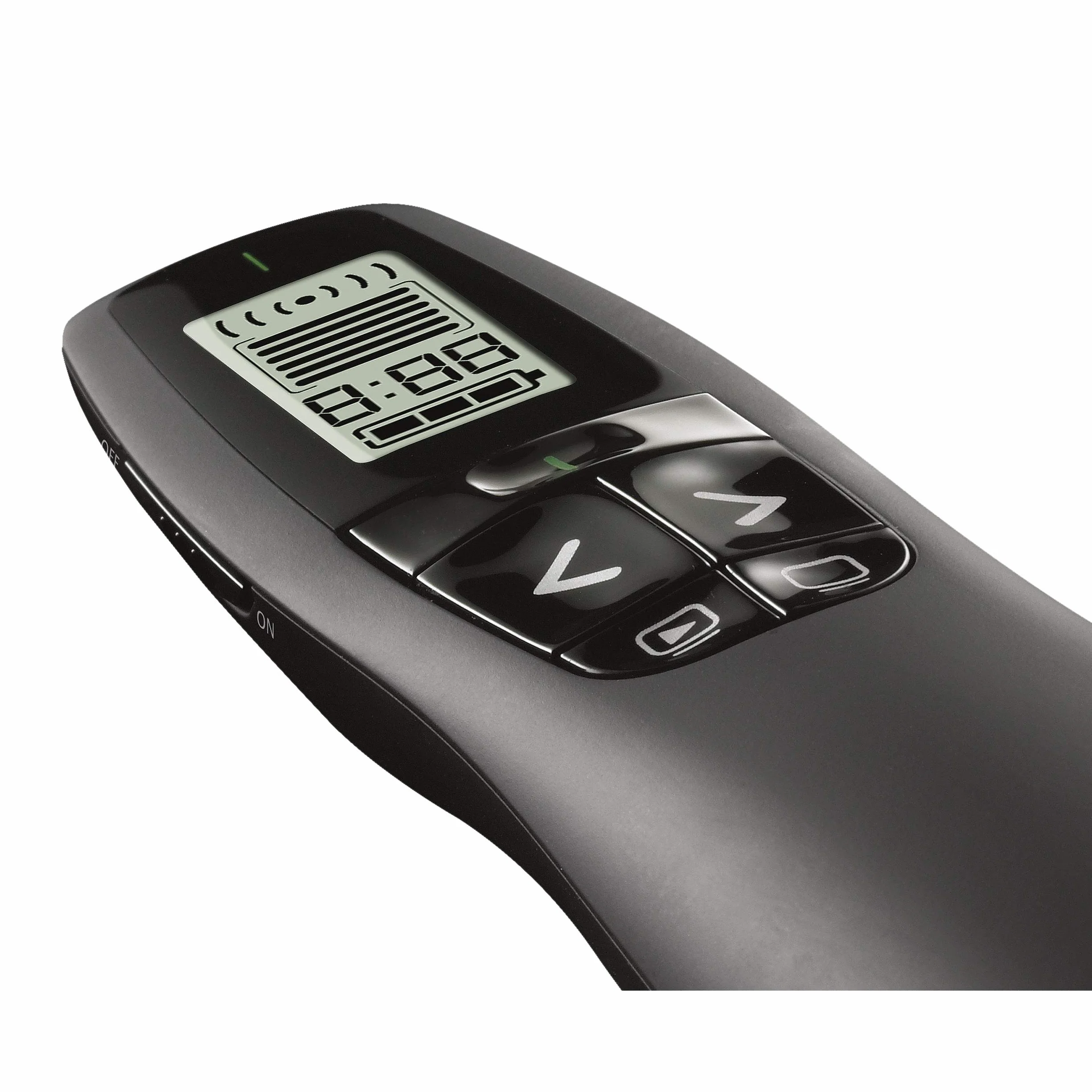 Logitech R700 Presenter, bezprzewodowy, 2,4 GHz, USB, zasięg 30 m, laserowy wskaźnik, LCD, timer, 6 przycisków, PC, czarny