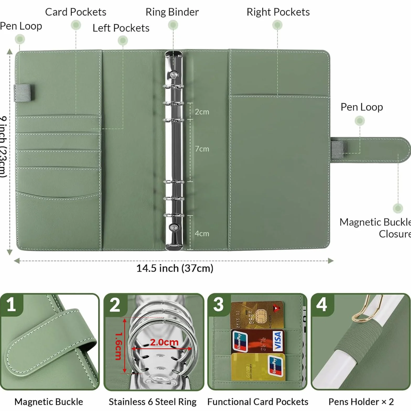 SKYDUE Binder A5, segregator i notatnik A5 do wielokrotnego napełniania, organizer do biura
