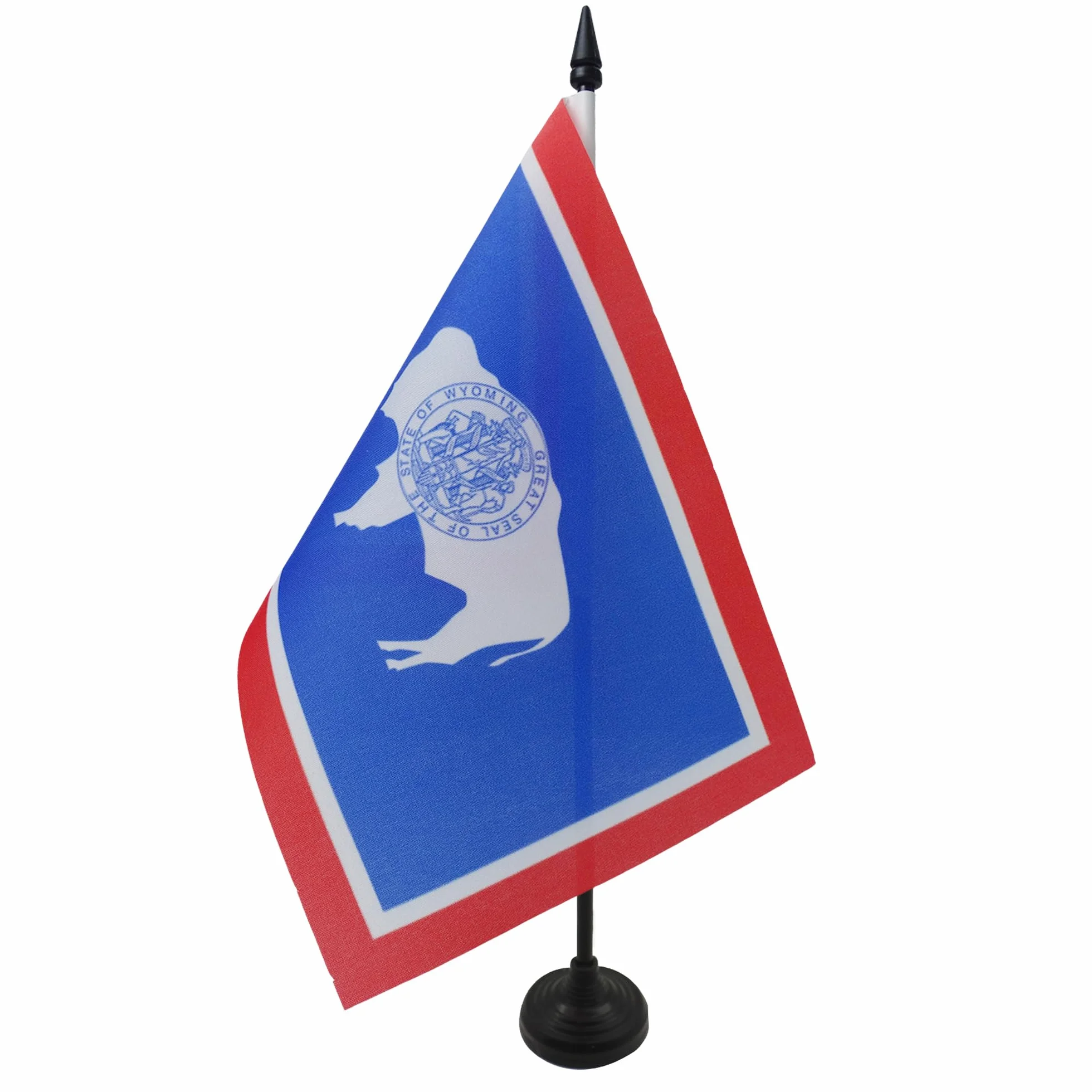 Drapeau de Table Wyoming en Polyester 100D, 21cm x 14cm