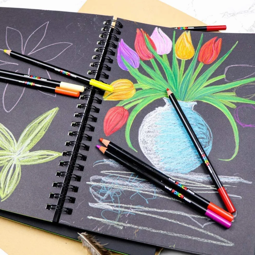 Posca Uni KPE-200 profesjonalne kredki z olejem i woskiem zestaw 12 szt