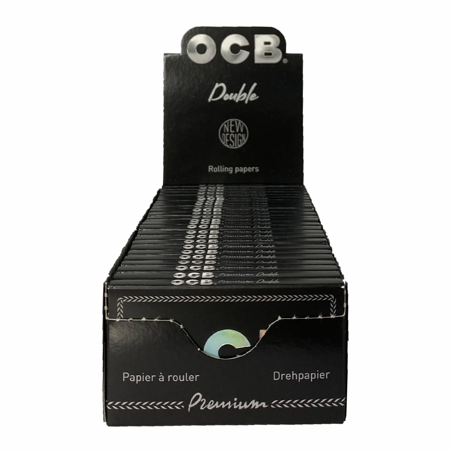 OCB 16706 Premium krótki nr 4 czarny, 25 zeszytów po 100 kartek (36 x 69 mm)