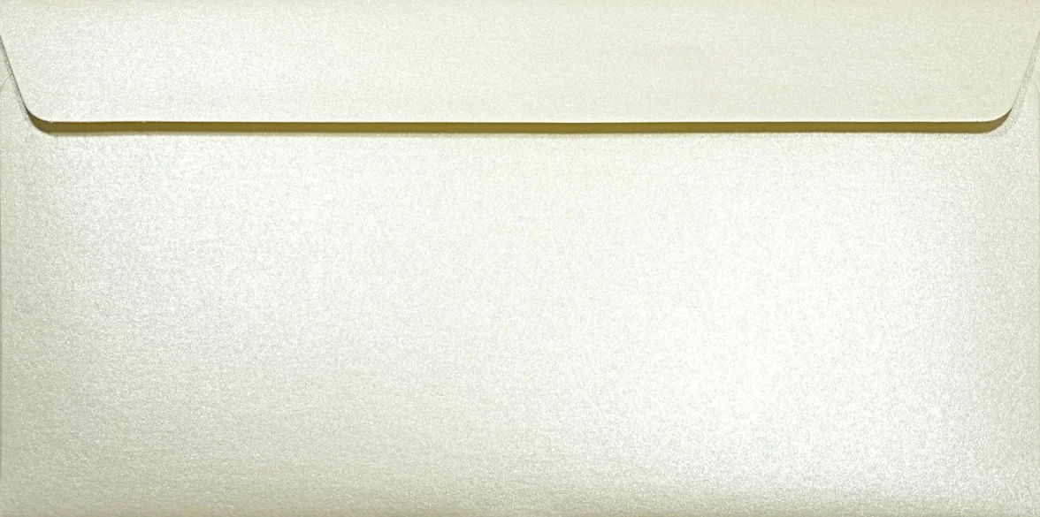 Netuno 100x długa perłowa koperta kremowa DL 110x220mm 120g Majestic Candelight Cream eleganckie dekoracyjne koperty na ślub urodziny chrzciny Boże Narodzenie zaproszenia kartki z życzeniami