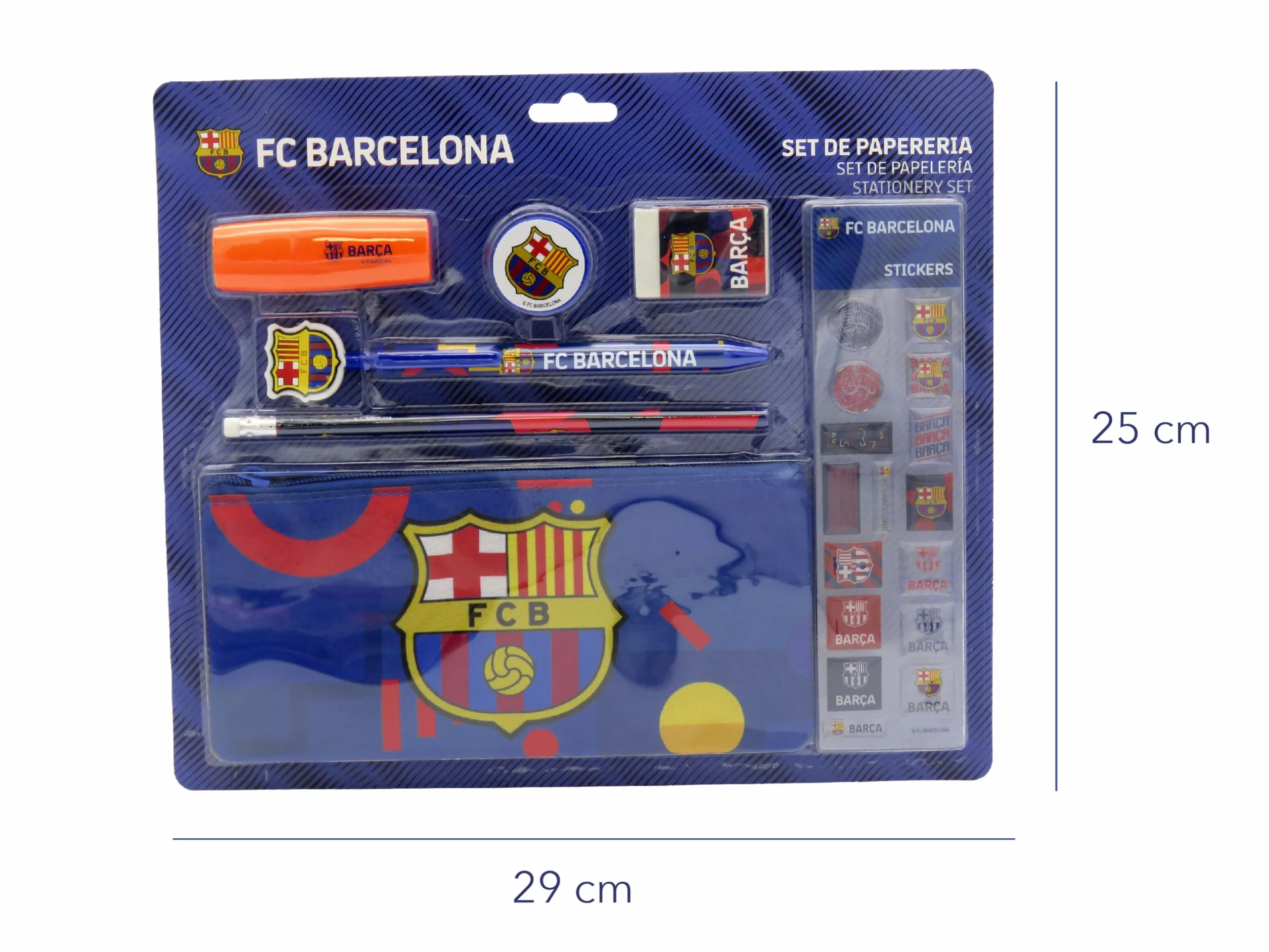 FC Barcelona zestaw papeterii przybory szkolne niebieski oficjalny produkt