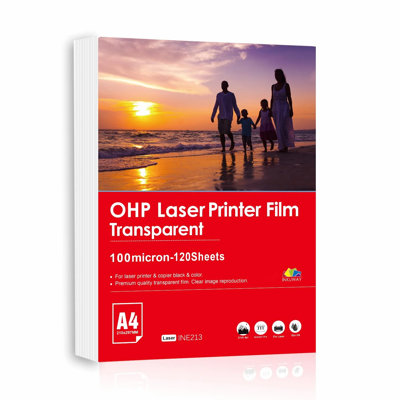 OHP A4 120 arkuszy przezroczystej folii octanowej do drukarki laserowej i kopiarki używane do pracy ręcznej i sitodruku