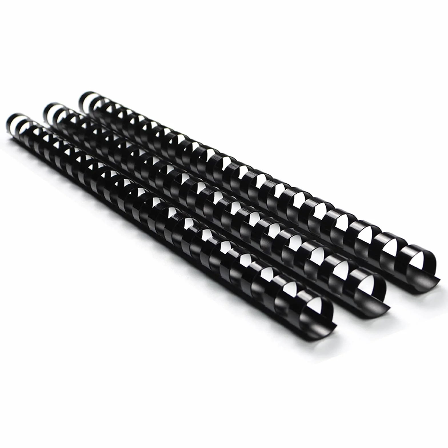 RAYSON Plastikowe grzebienie do bindowania, 125 arkuszy, 21 pierścieni, 14 mm grzebień, A4, czarne, 100 sztuk