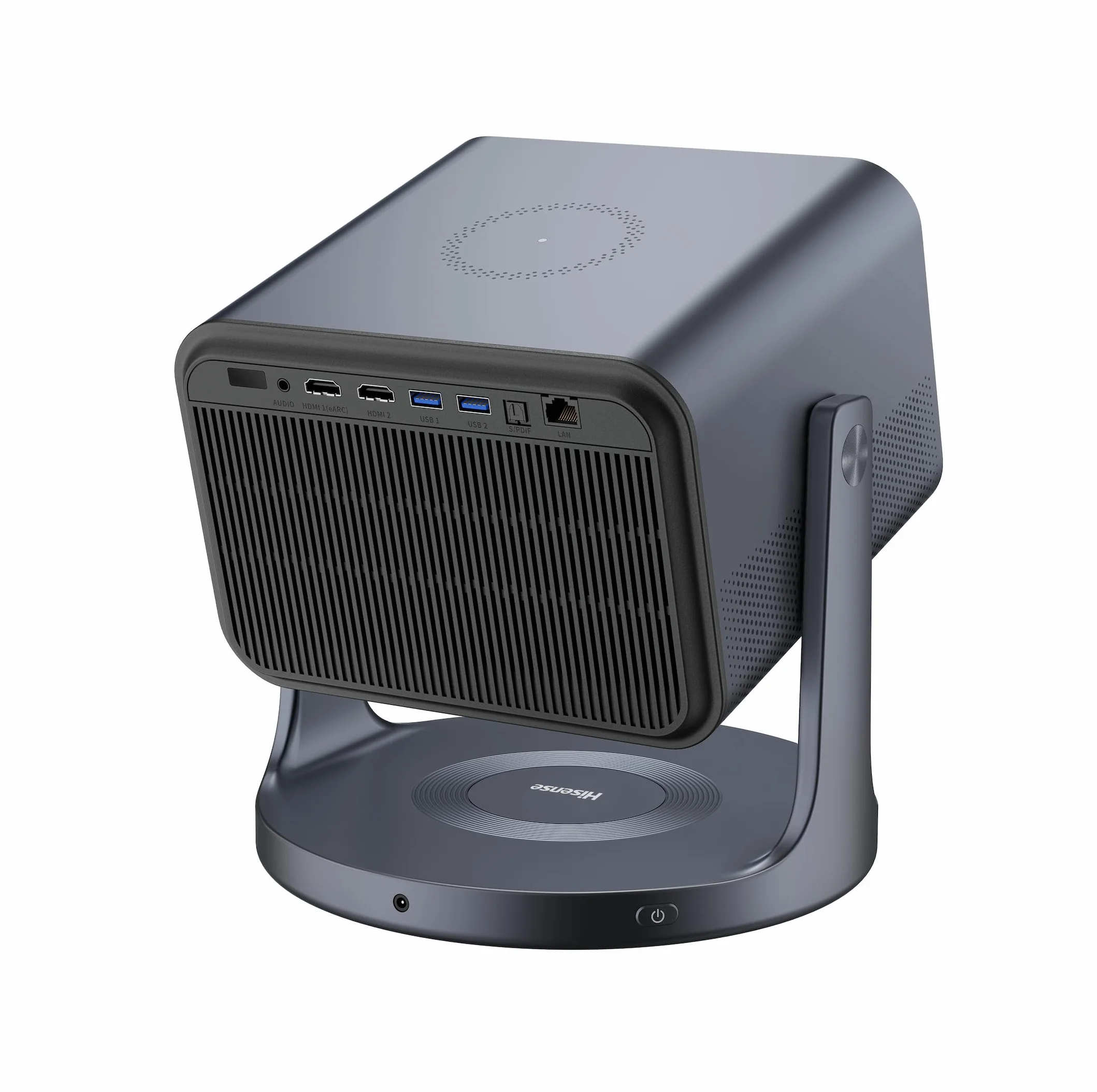 Hisense C2 Smart Mini projektor 4K UHD RGB Laser (65-300 cali), Dolby Vision, HDR, JBL Speaker, 2000 ANSI lumenów, tryb gry, obrotowa podstawa