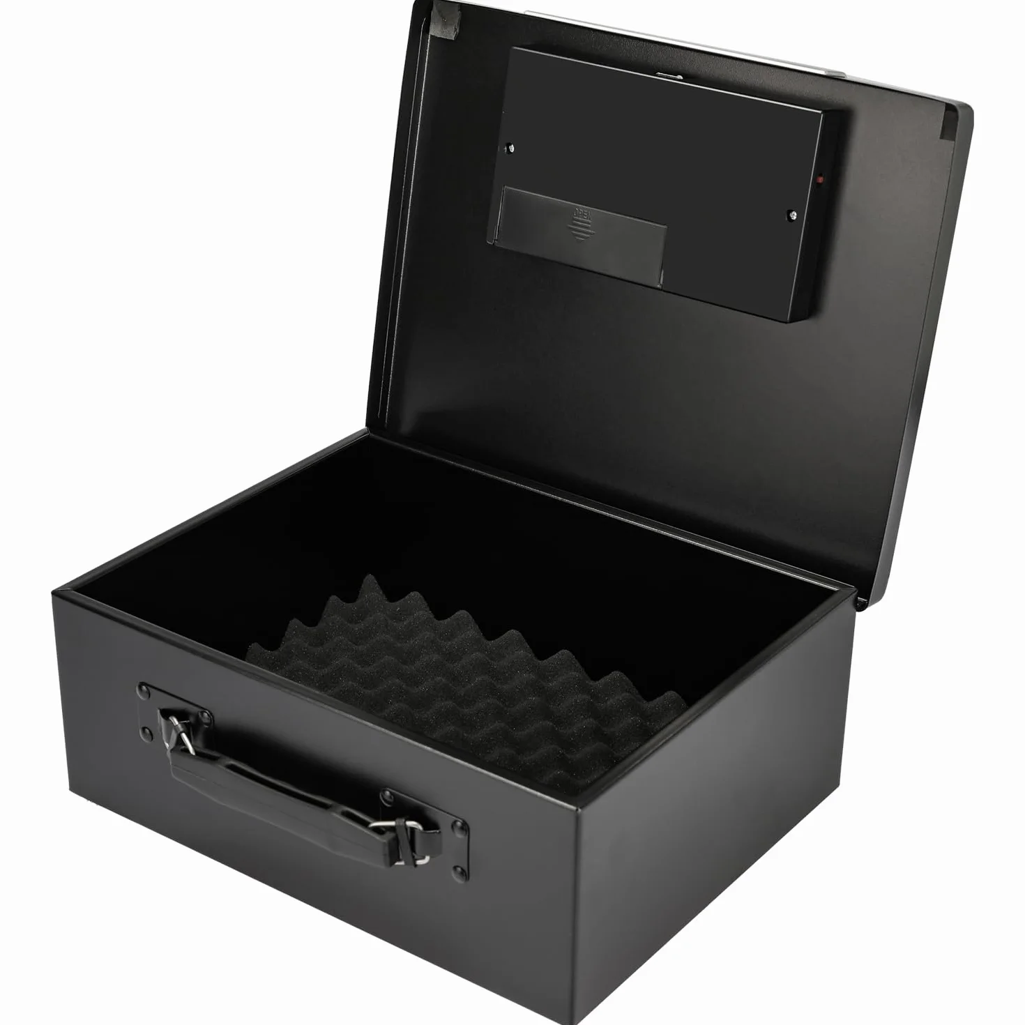 HMF 1006-02 Pudełko na dokumenty z zamkiem elektronicznym | 32,5 x 25,5 x 12,5 cm | DIN A4 | czarne