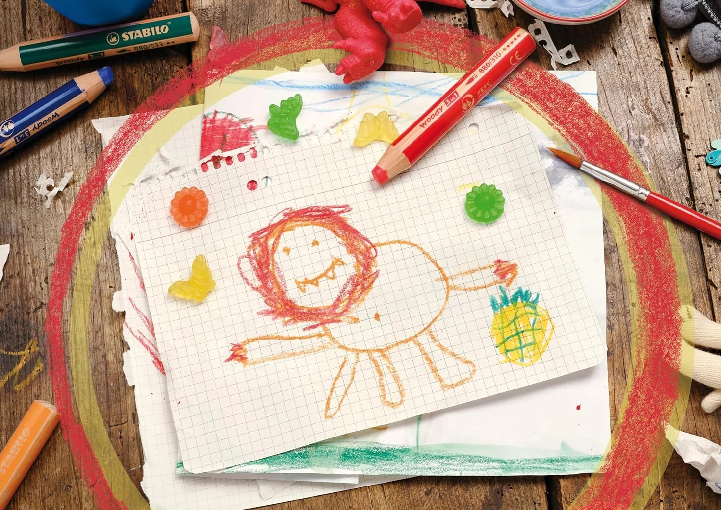 Kredka STABILO woody 3-in-1 etui 6 kolorów temperówka