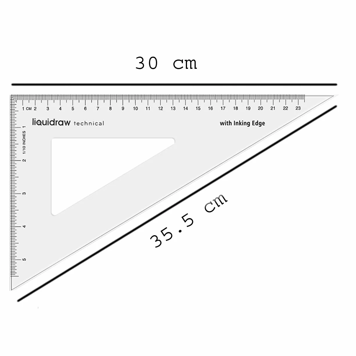 Liquidraw Zestaw kwadratowa trójkątna linijka geometryczna kątomierz 5 dużych