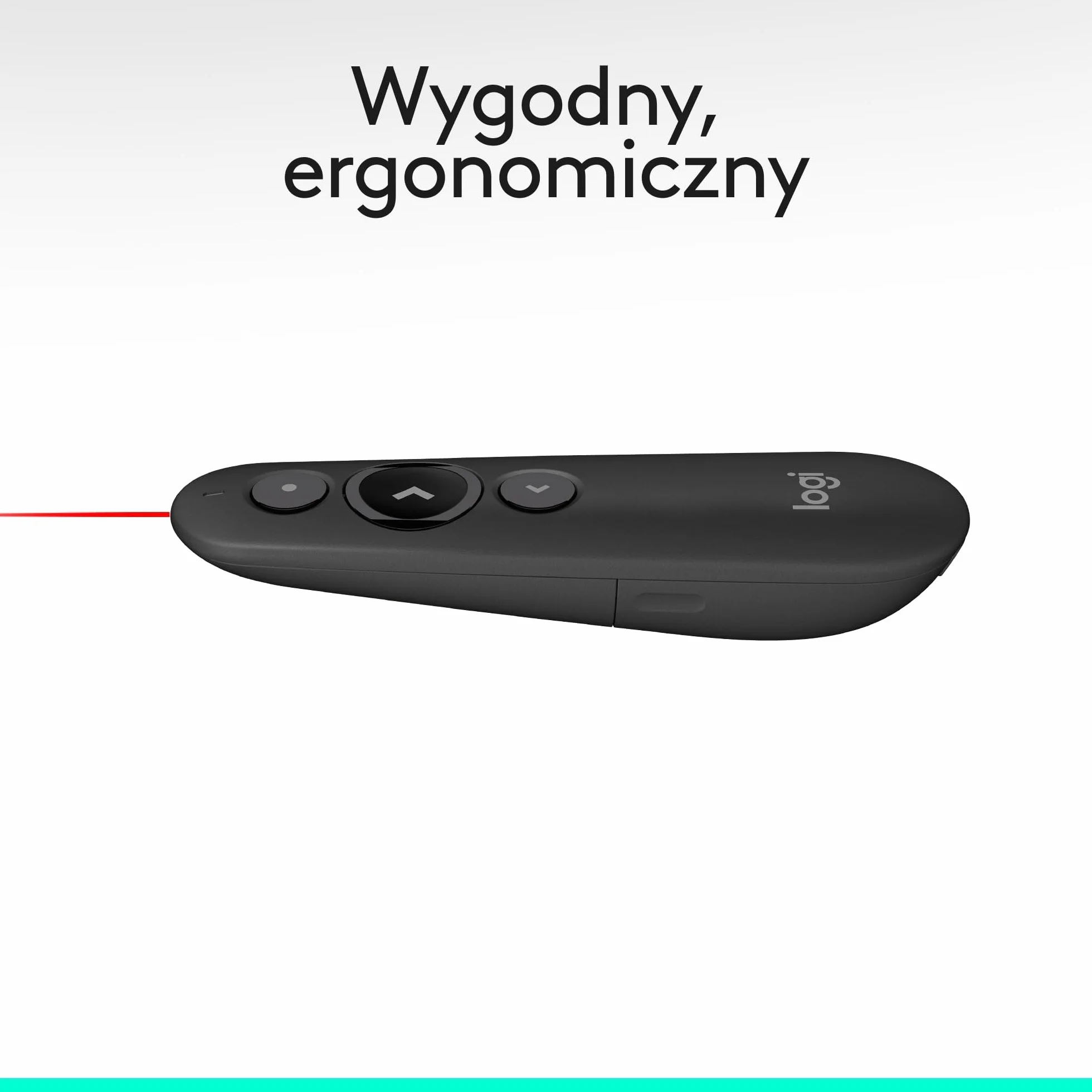 Logitech R500s Laserowy wskaźnik/Pilot do prezentacji (Klasa 1) – Bluetooth i USB; uniwersalna kompatybilność, inteligentna bateria: 12 miesięcy użytkowania -Ciemno szary