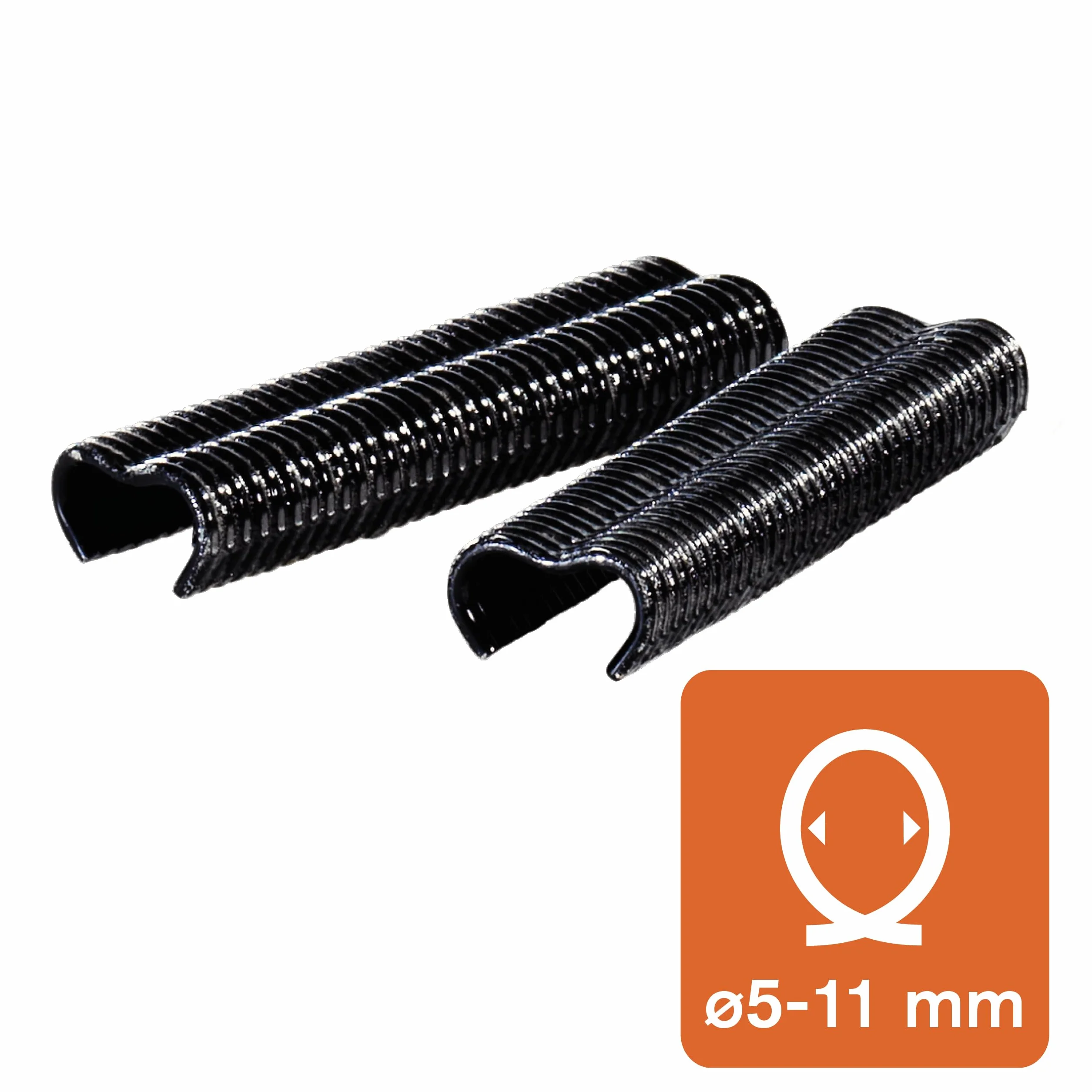 Rapid, Zszywki Zaciskowe Rapid VR22, Galwanizowane z Czarną Powłoką PET, Siatki Druciane 5–11 mm, Idealne do Zabezpieczania Klatek i Ogrodzeń, 1600 Sztuk, Pudełko (40017338)