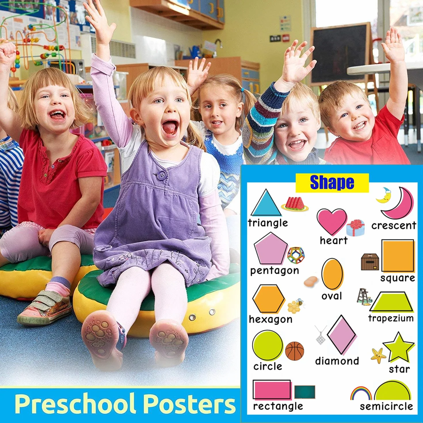 Edukacyjne plakaty ścienne alfabet dla dzieci, 13 sztuk, banery do klasy, szkoły podstawowej