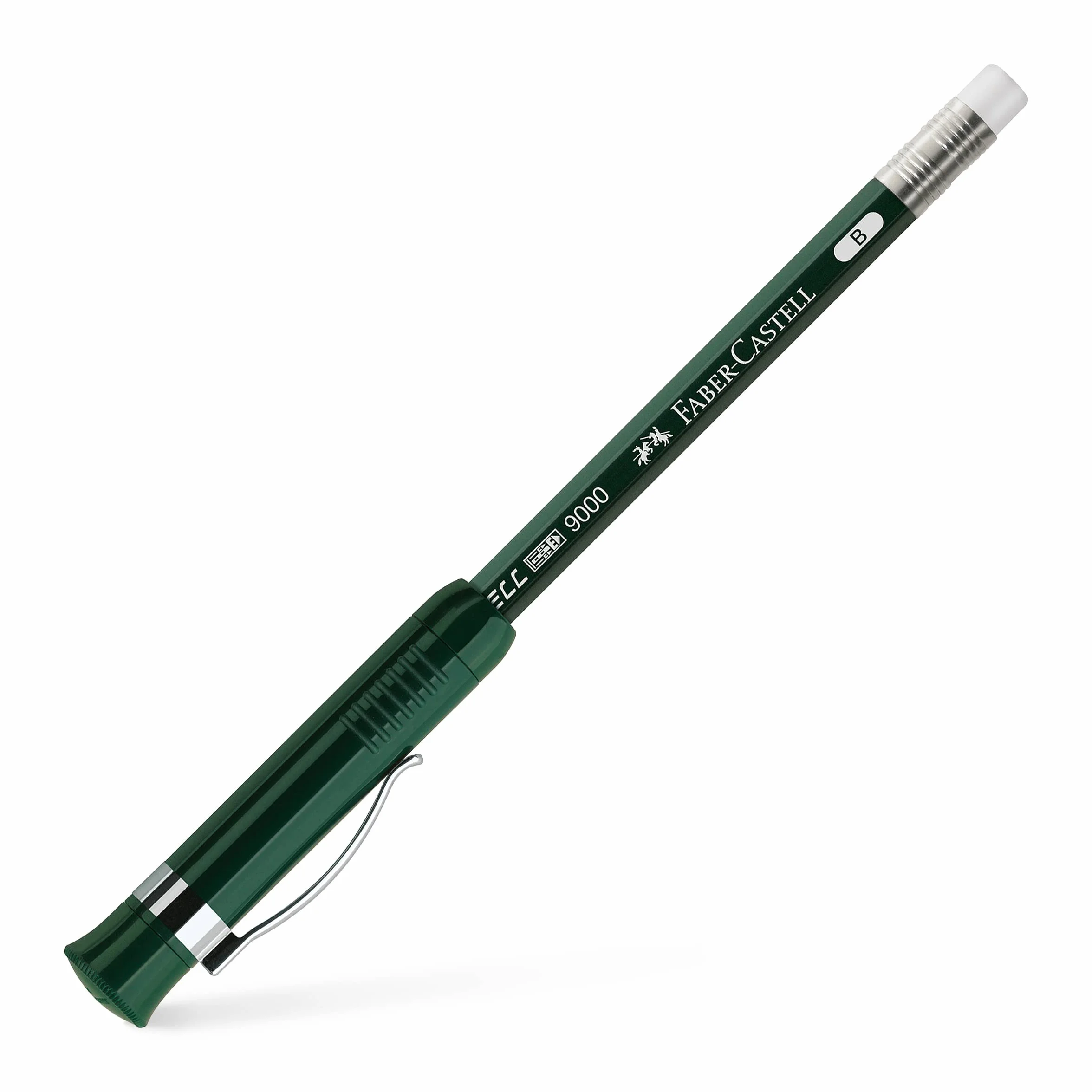 FABER-CASTELL 119037 – idealny ołówek Castell 9000, twardość B, kolor trzonka: zielony