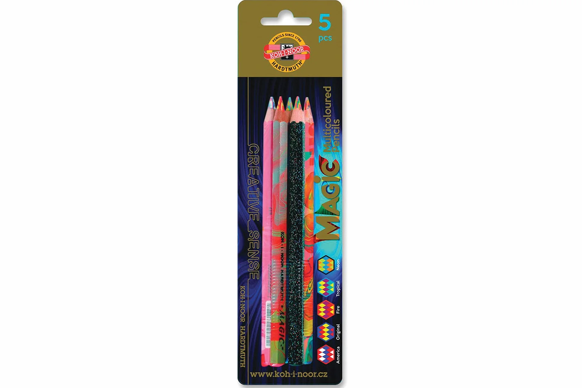 KOH-I-NOOR 'MAGIC' 3406 Jumbo Special kredki w kolorowym wzornictwie, wielokolorowe, opakowanie blistrowe