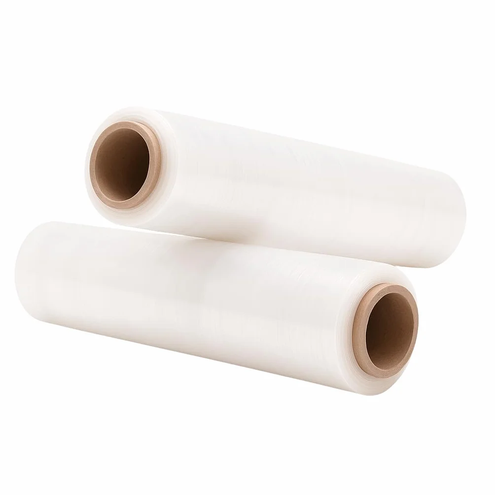 Inoverse 2 rolki folii stretch przezroczystej 50 cm x 300 m – 2 kg folii stretch do mebli i przeprowadzek, odporna na rozerwanie folia opakowaniowa na rolce, stabilna folia paletowa, rolka folii