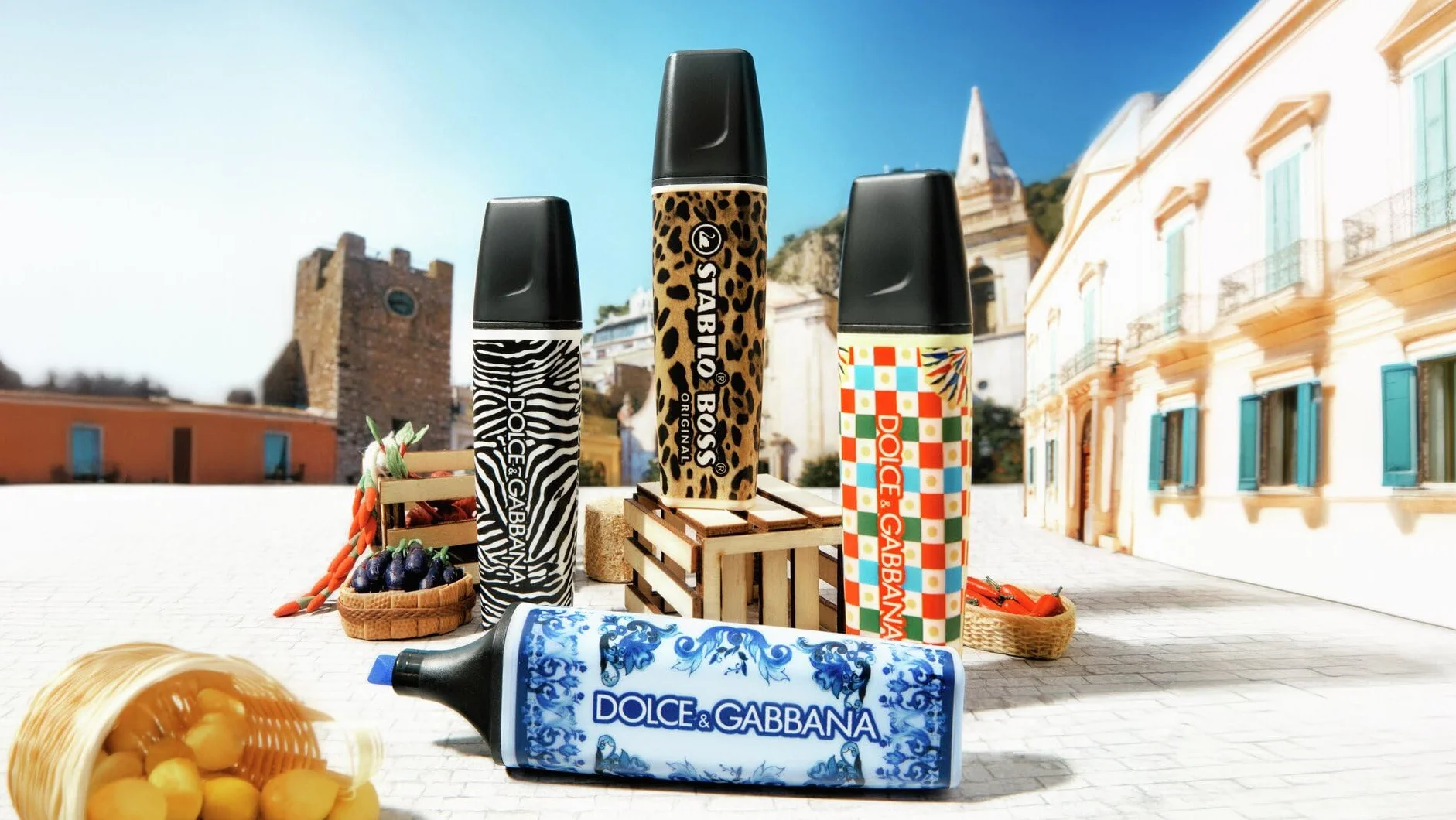 STABILO Zakreślacz BOSS ORIGINAL x DOLCE&GABBANA - pudełko premium 4 szt. - edycja limitowana
