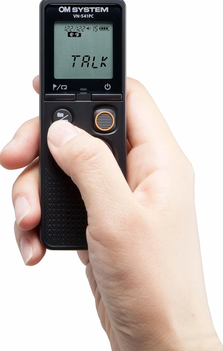 OM SYSTEM VN-541 PC Następca Olympus VN-541 PC Cyfrowy dyktafon z mikrofonem dookólnym, nagrywanie jednym przyciskiem, redukcja szumów i 4 GB pamięci