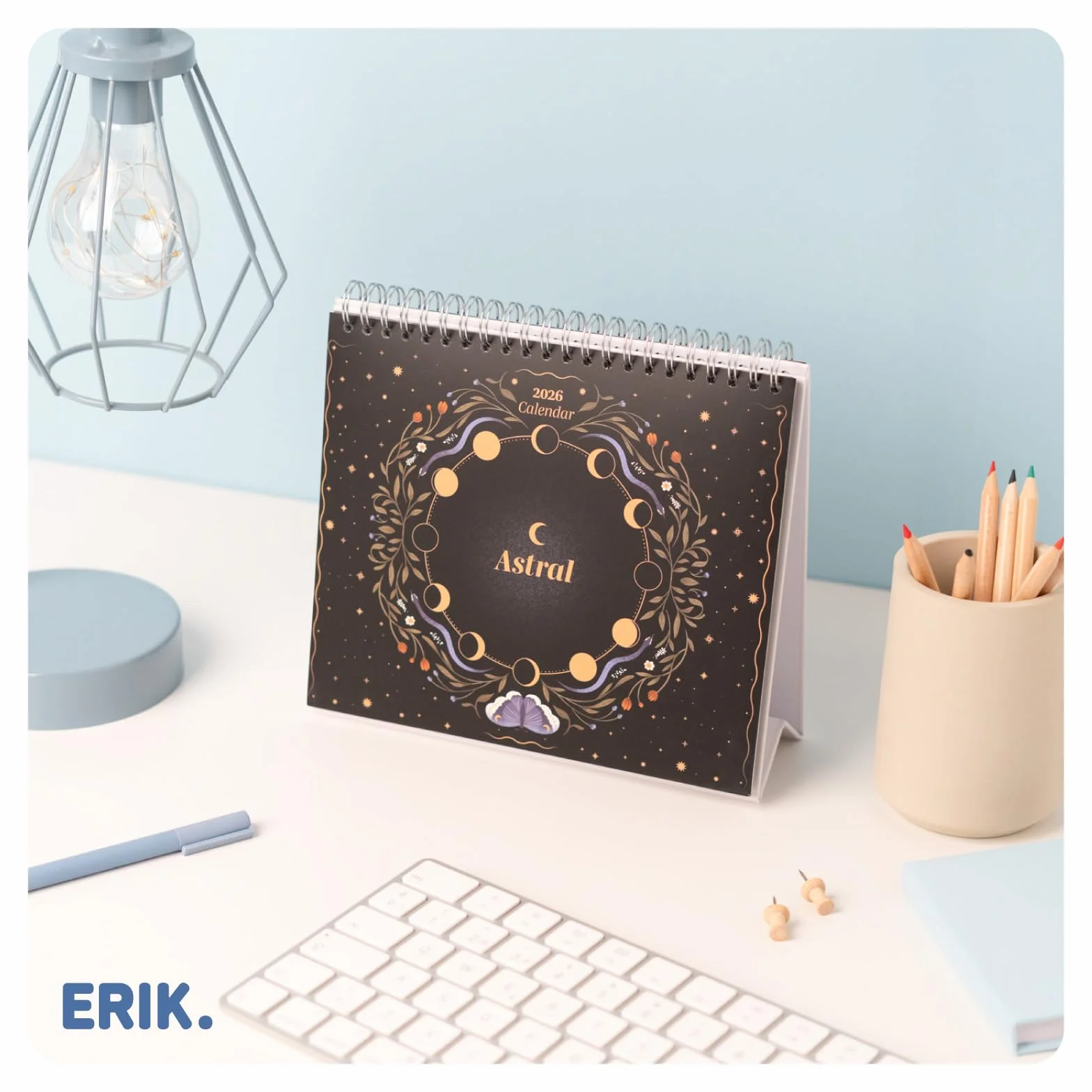 Grupo Erik Desk Calendar 2026 Astral Astrology Monthly Planner