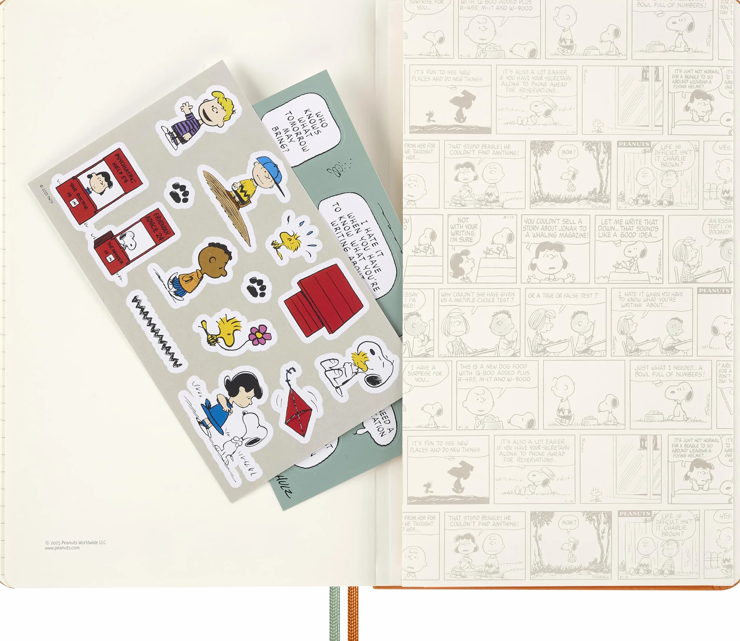 Moleskine 12 Monate Peanuts Snoopy Tomorrow Wochen Notizkalender 2026, L/A5, 1 Wo = 1 Seite, fester Einband, Kadmiumorange