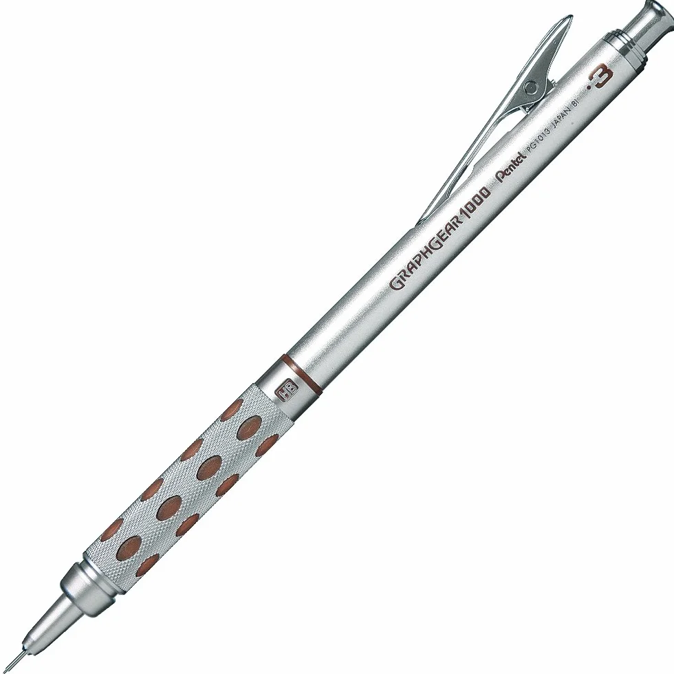 Pentel Graphgear 1000 mechaniczny ołówek kreślarski, 0,3 mm, brązowy (PG1013)