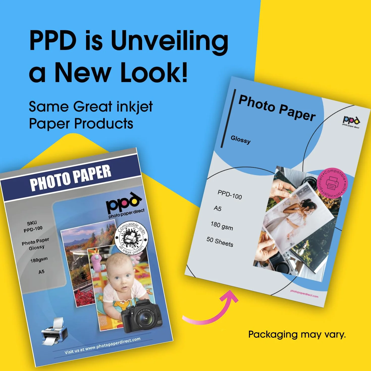 PPD A5 50 Arkuszy 270g Premium Błyszczący Papier Fotograficzny do Drukarek Atramentowych - PPD-101-50