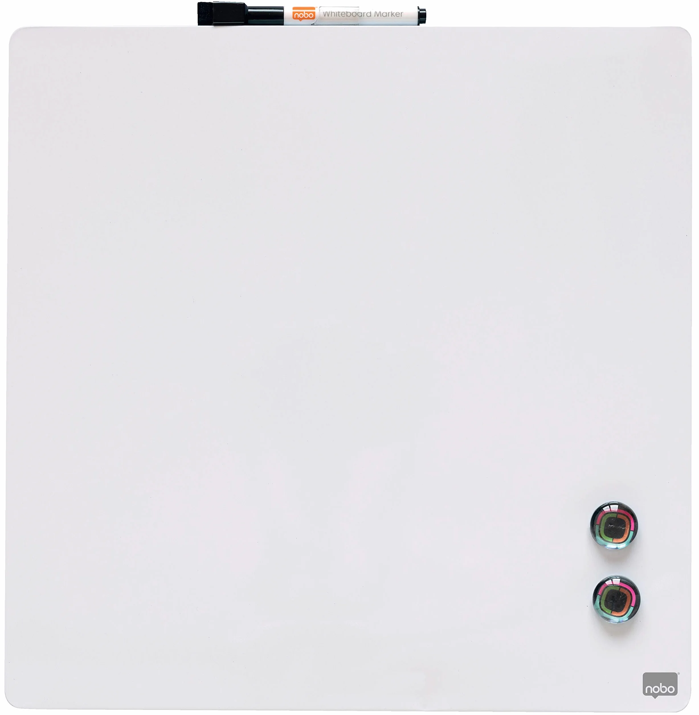 Nobo Mała Suchościeralna Tablica Magnetyczna Bezramkowa Montaż Ścienny 360 × 360 mm Biała