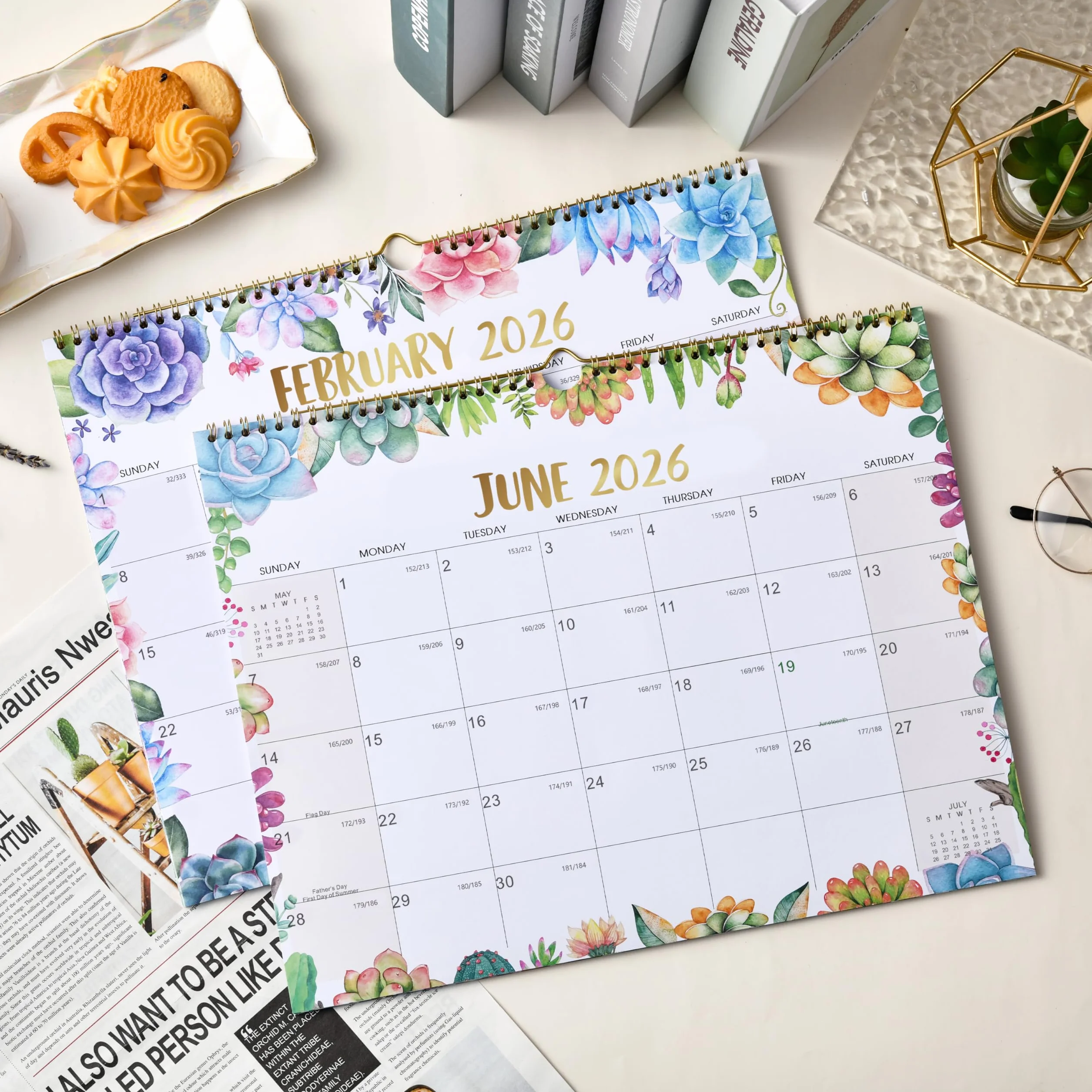 2026 Calendar - 2026 Wall Calendar, Sep. 2025 to Dec. 2026, 16 Month Calendar 2026, 14.5" x 11", Large Writing Blocks