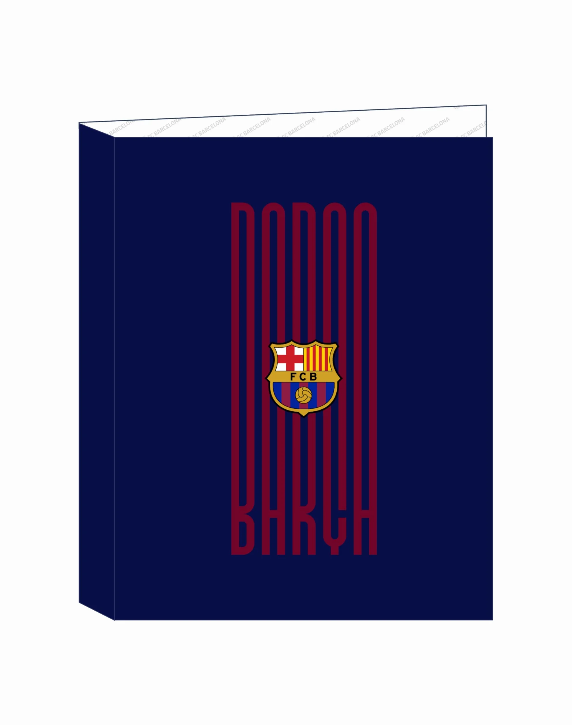 F.C. BARCELONA Folder z foliami z 4 pierścieniami, idealny dla dzieci w różnym wieku, wygodny i wszechstronny, jakość i wytrzymałość, 26,5 x 33 cm, kolor granatowy/bordowy, Granatowy/granatowy,