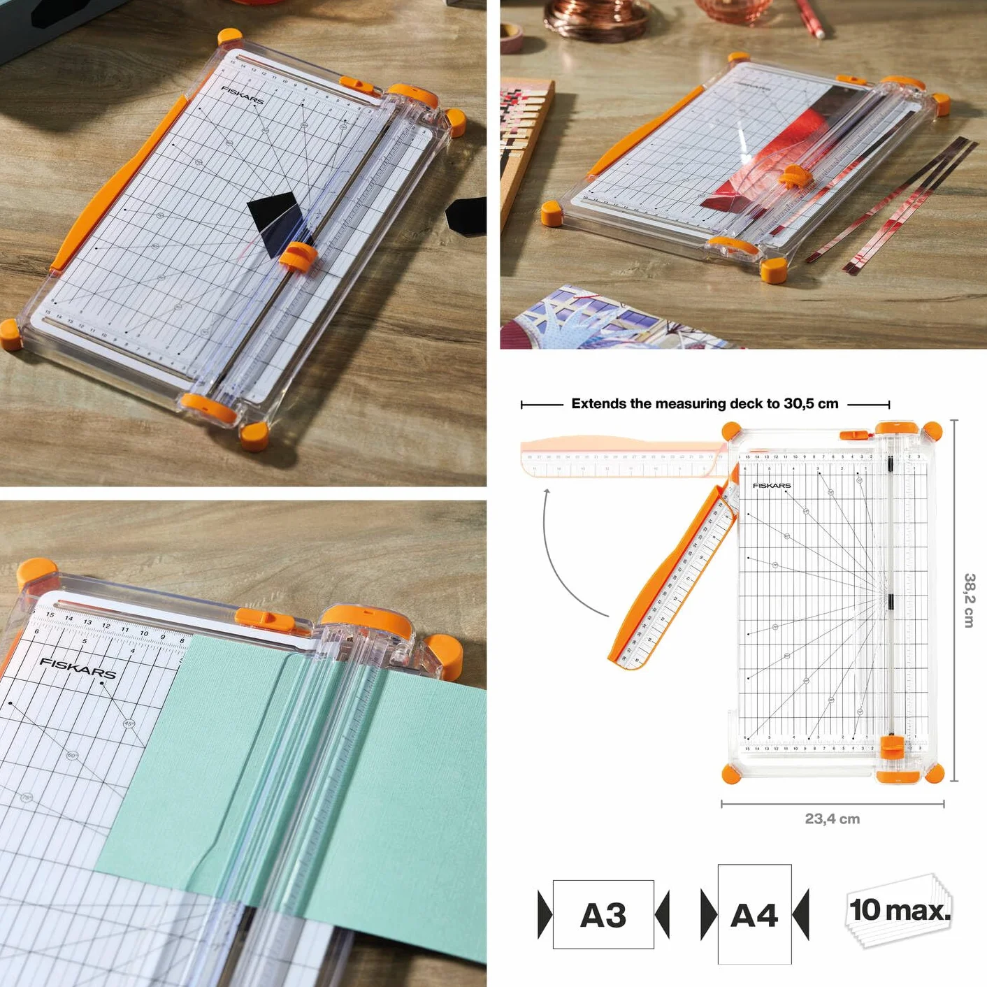 Fiskars SureCut Gilotyna A4 szeroka podstawa