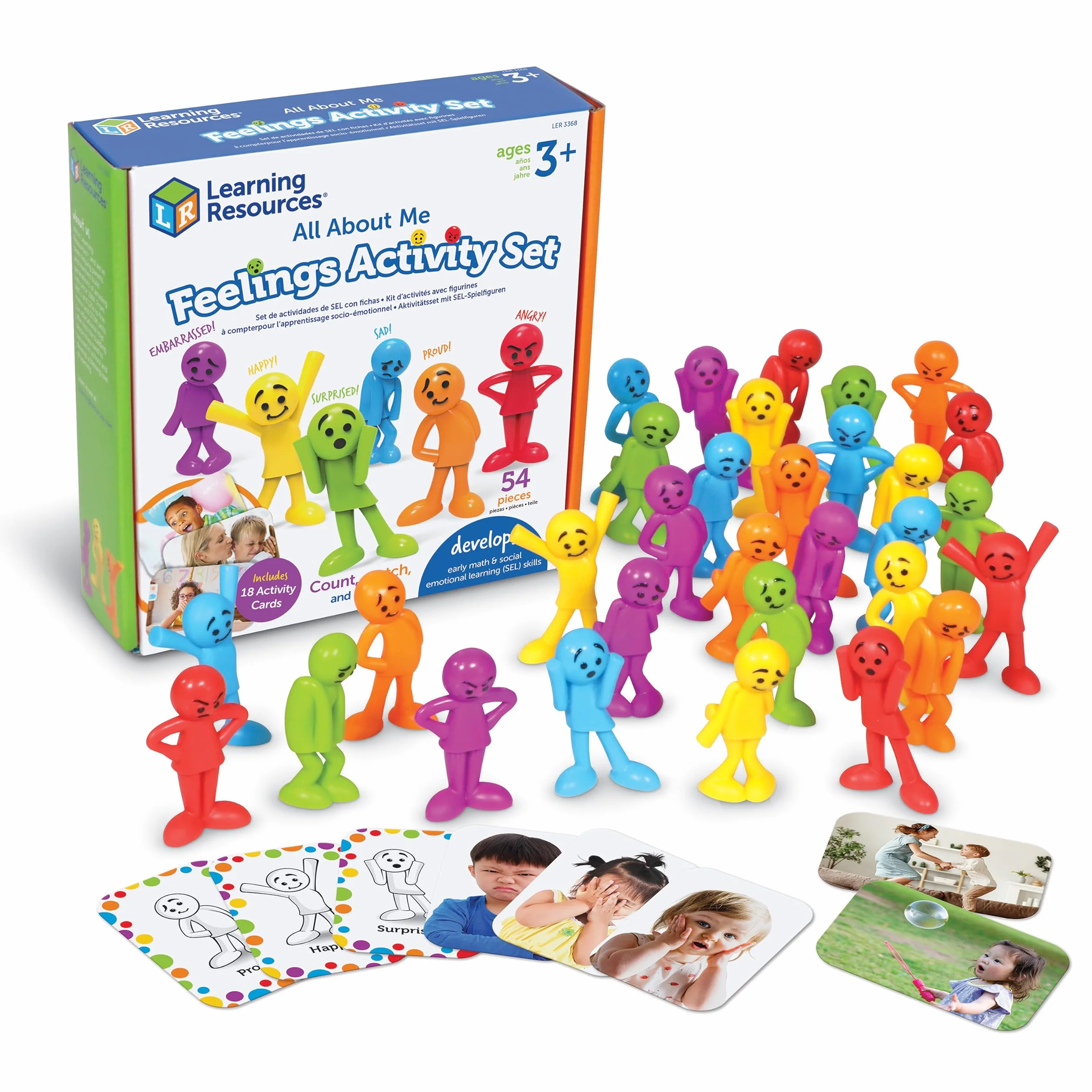 Learning Resources Wszystko O Mnie Uczucia Aktywnosc 54-Kawalki Zestaw, Wielobarwny
