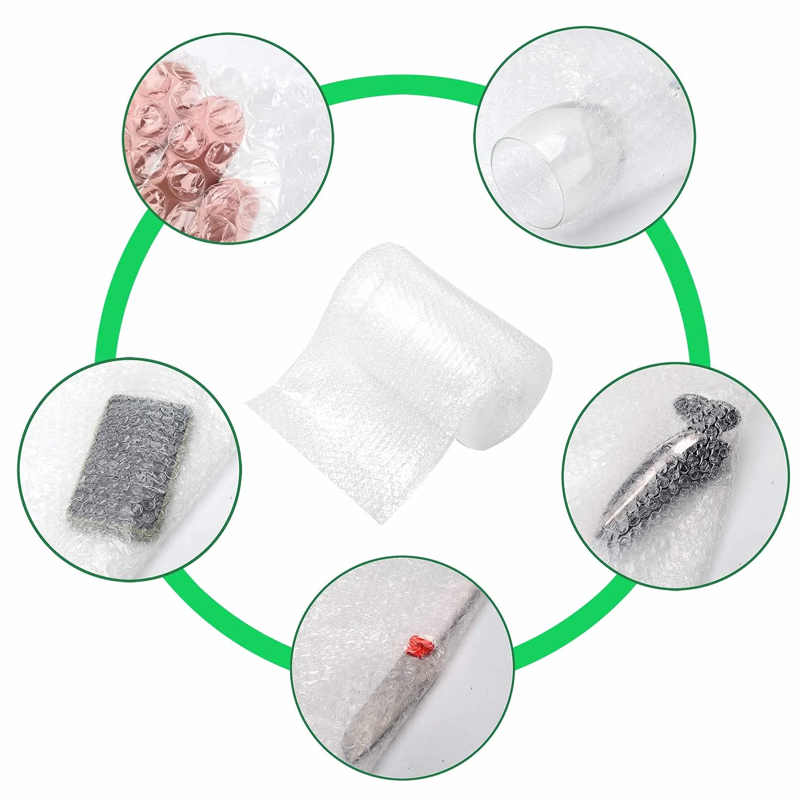 Cymax 2 rolki folii bąbelkowej do przeprowadzki, łącznie 300 mm x 22 m, małe bąbelki powietrzne do pakowania wysyłki, perforowane co 30 cm, w zestawie 20 delikatnych naklejek