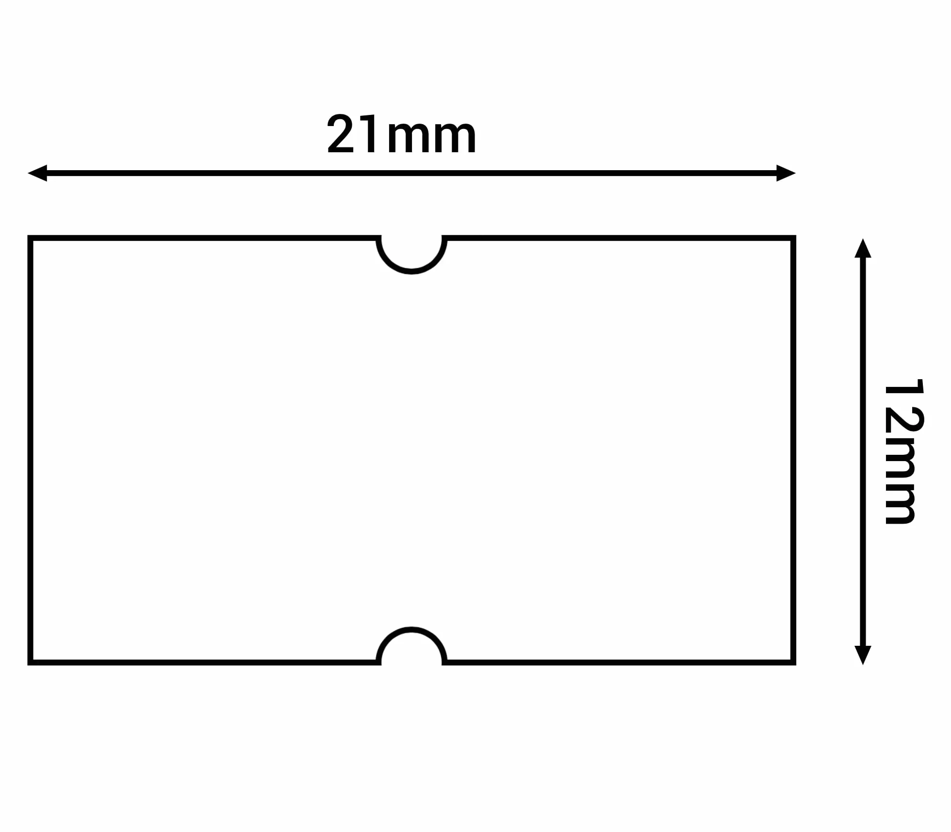 SKIR'CO (12 rolek) Etykiety na broń 21 x 12 mm kolor żółty, etykiety cenowe, 12 000 naklejek cenowych, etykiety do oznaczania cen