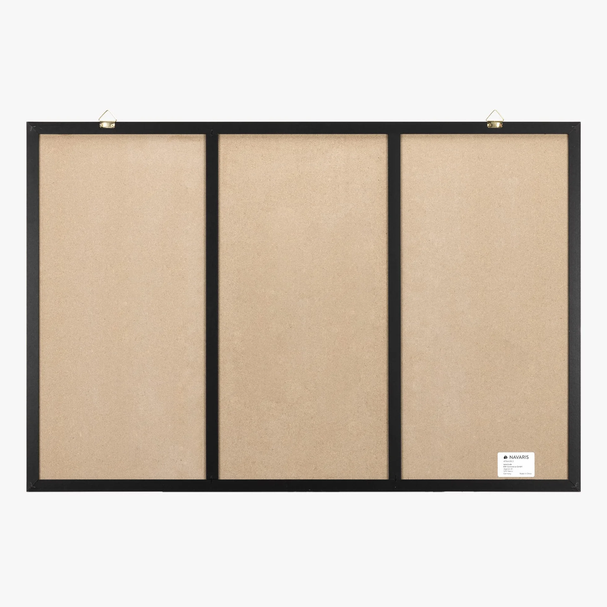 Tablica Navaris 3 w 1, 60 x 40 cm, tablica do pisania kredą, tablica korkowa, tablica do przypinania, magnetyczna tablica do notatek, plan, w zestawie magnetyczny uchwyt na kredę szpilkową