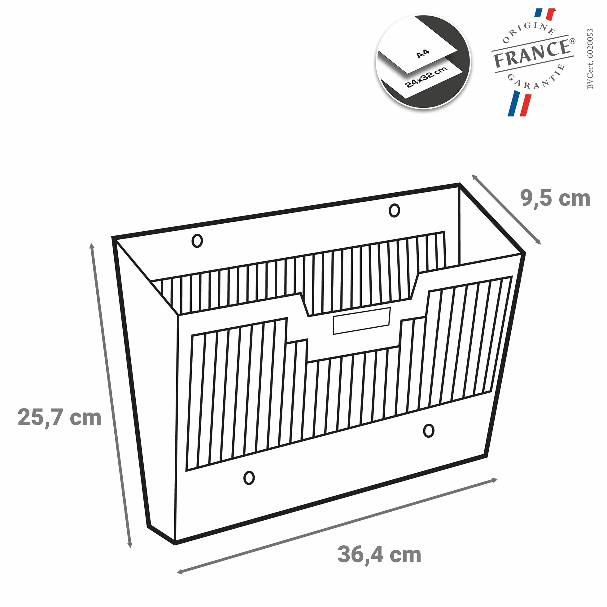 CEP 1001230061 Basics kosz ścienny 123, ciemnoszary