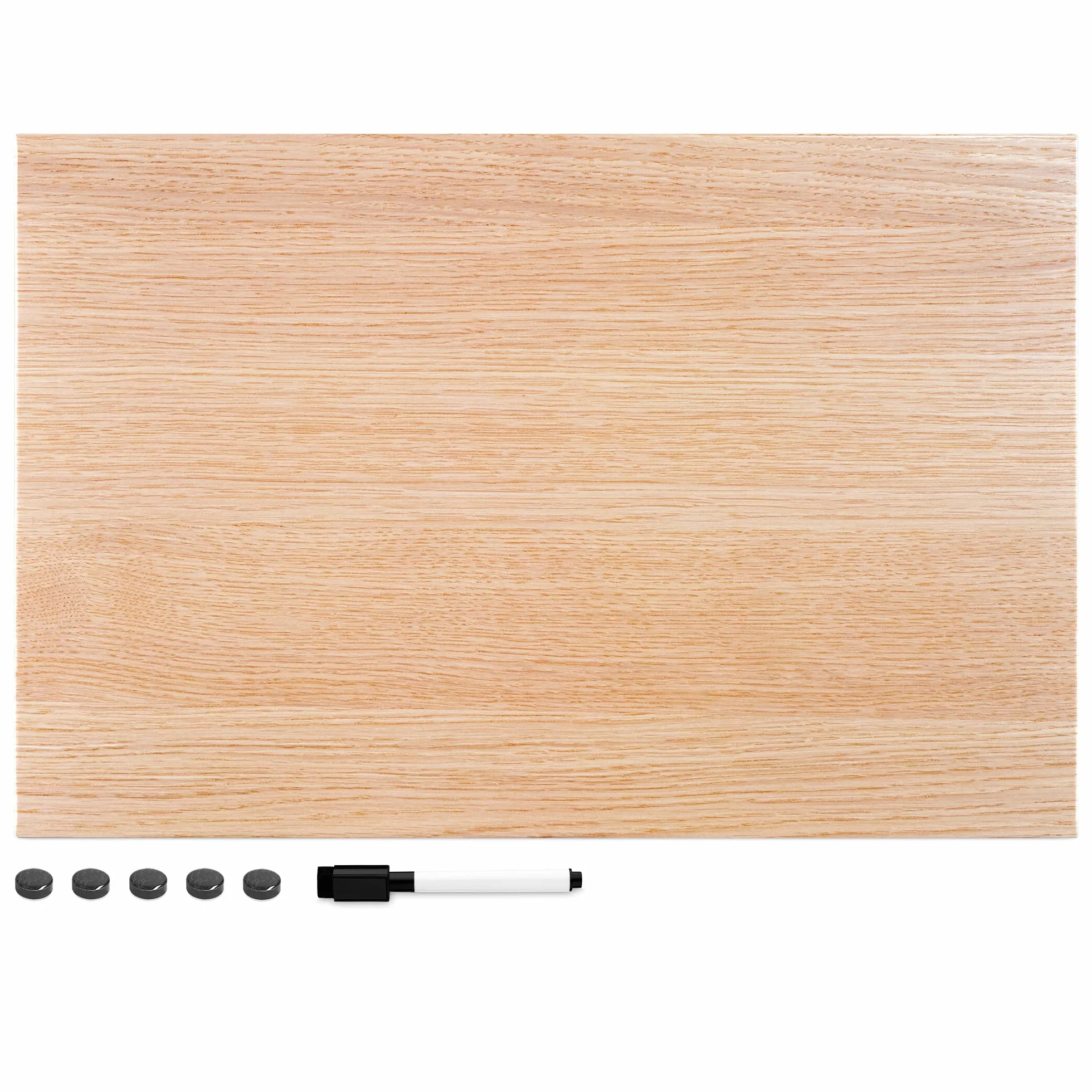 Navaris Tablica Magnetyczna Do Przypinania Notatek - 60 x 40 cm, Różne Wzory - Zmywalna z Uchwytem, Magnes, Długopis