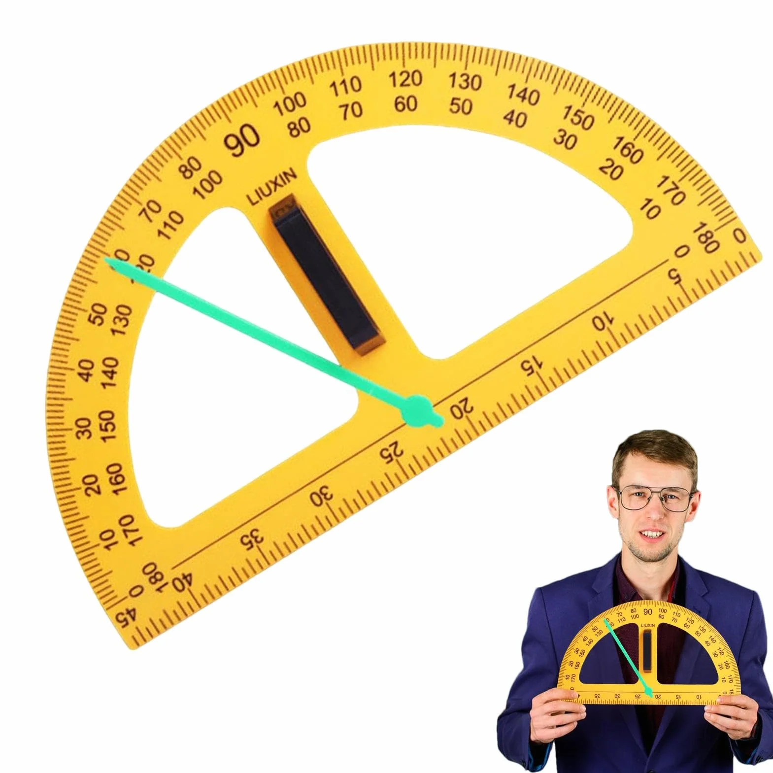 Large Teaching Protractor, Digital Design Math Compass, Big Multifunctional Protractor for Classroom