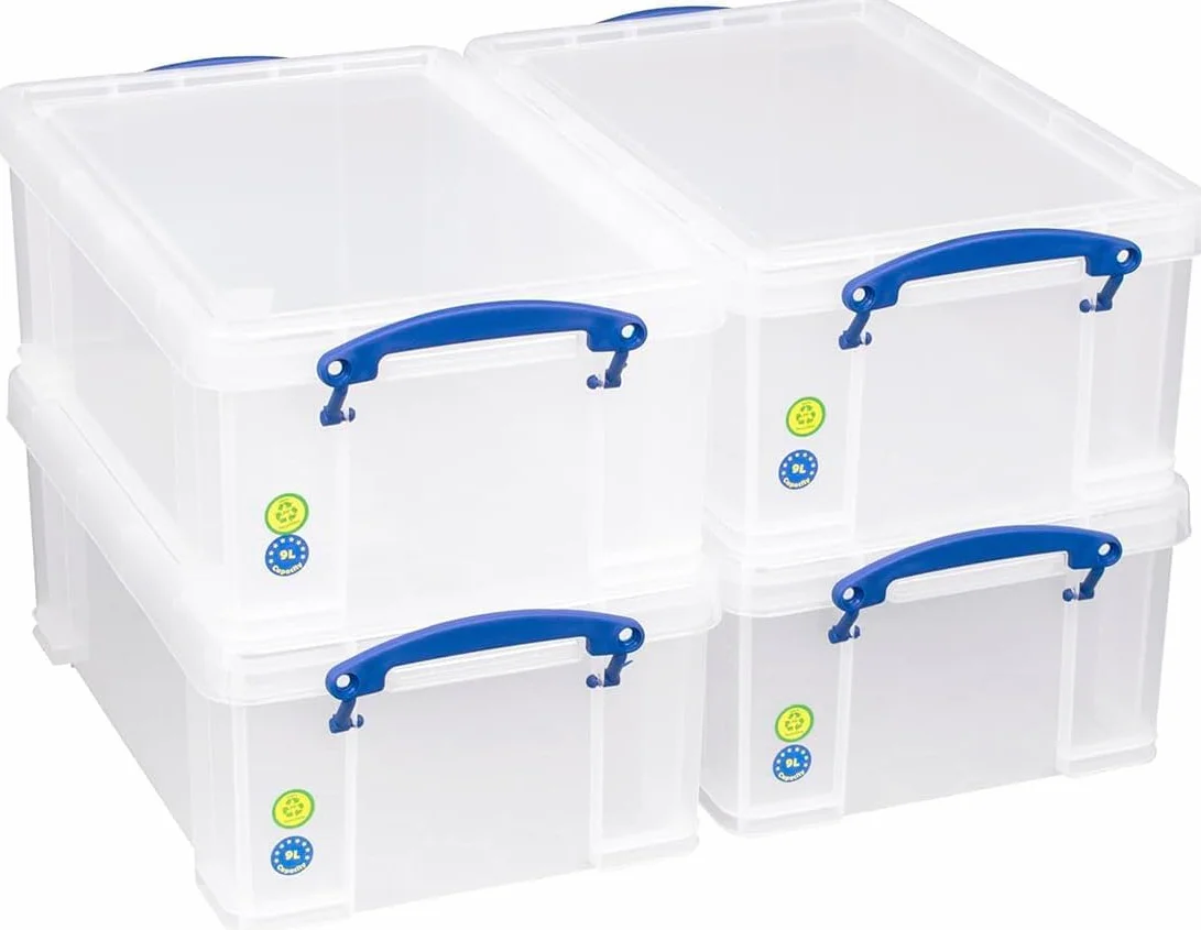 Really Useful Box 9 litrów 395x255x155 mm na 24 płyty DVD przezroczyste