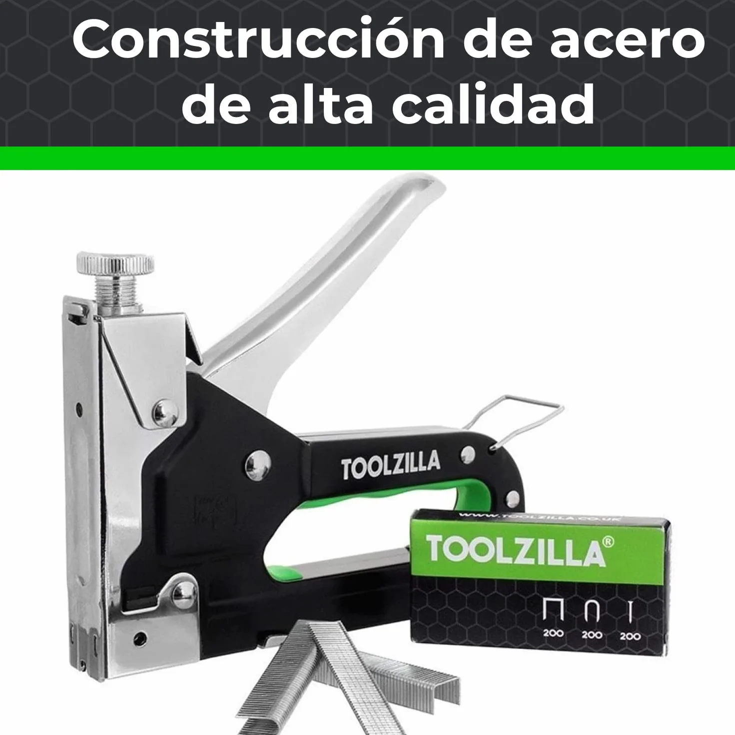 TOOLZILLA Zszywacz - zszywacz do gwoździ - profesjonalny zszywacz ręczny 3 w 1 i różne punkty..