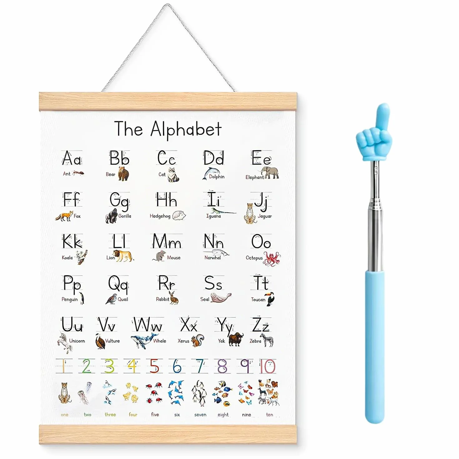 40 x 30 cm plakat ABC dla dzieci, plakat alfabetu dla dzieci, plakaty alfabetu, plakaty z literami, białe plakaty z literami do szkoły podstawowej do użytku w przedszkolach, przedszkolach i szkołach