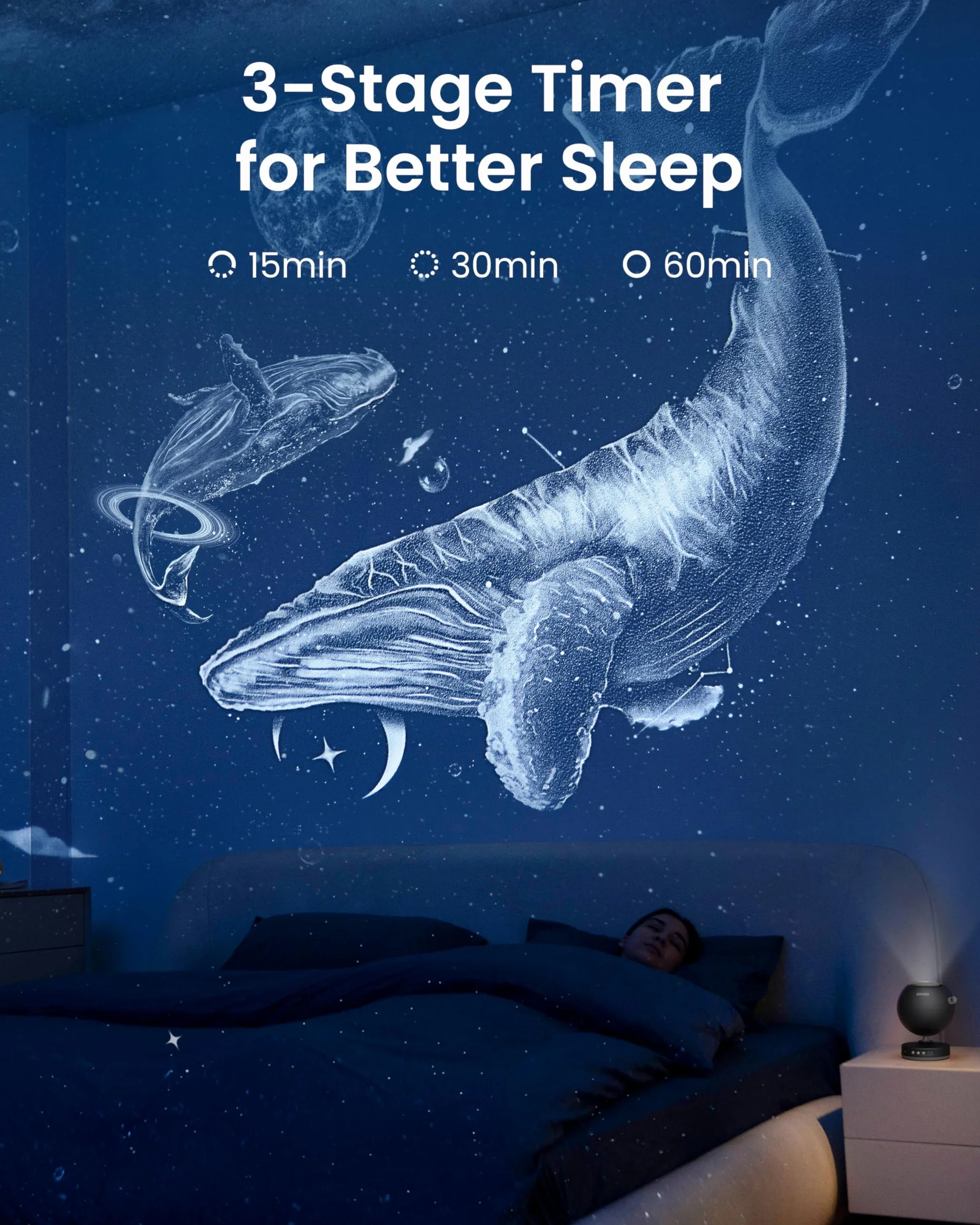 POCOCO Galaxy Lite Star Projector, Starry Sky Projector Home Planetarium Night Light for Kids Room Decoration Gift