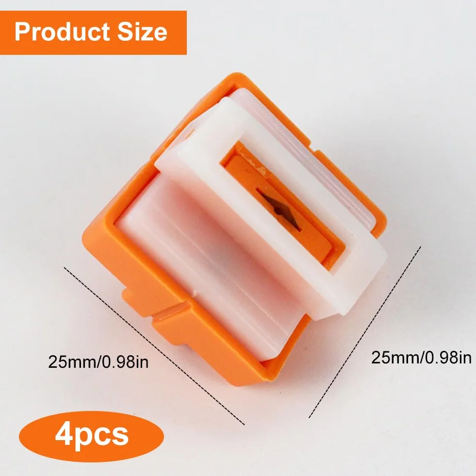 4 sztuki ostrzy do cięcia papieru z zabezpieczeniem bezpieczeństwa, ostrza tnące do papieru, ostrza do cięcia papieru Surecut Plus z konstrukcją zabezpieczającą, wysoki profil, tripletrack-Titan