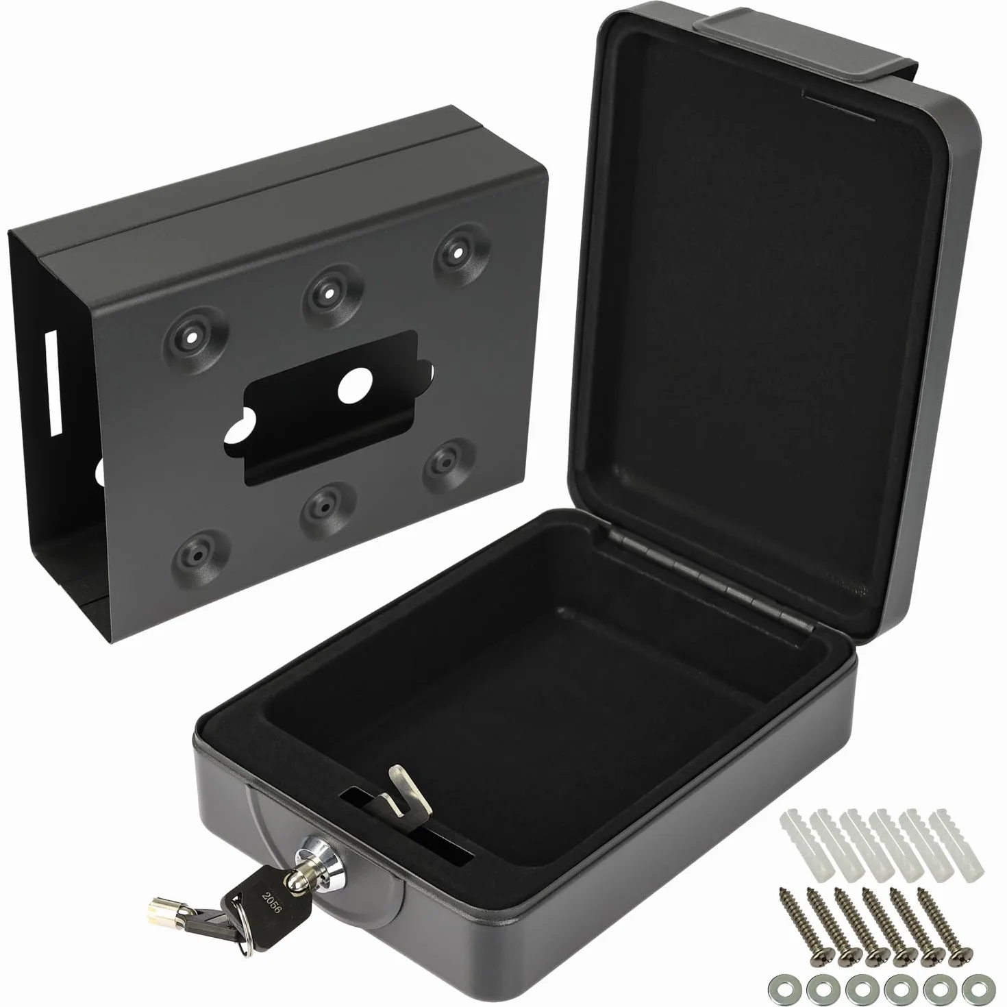 HMF 307-02 Skrzynka śrubowa przepływowa do kampera i łodzi 20 x 15,5 x 7 cm czarny