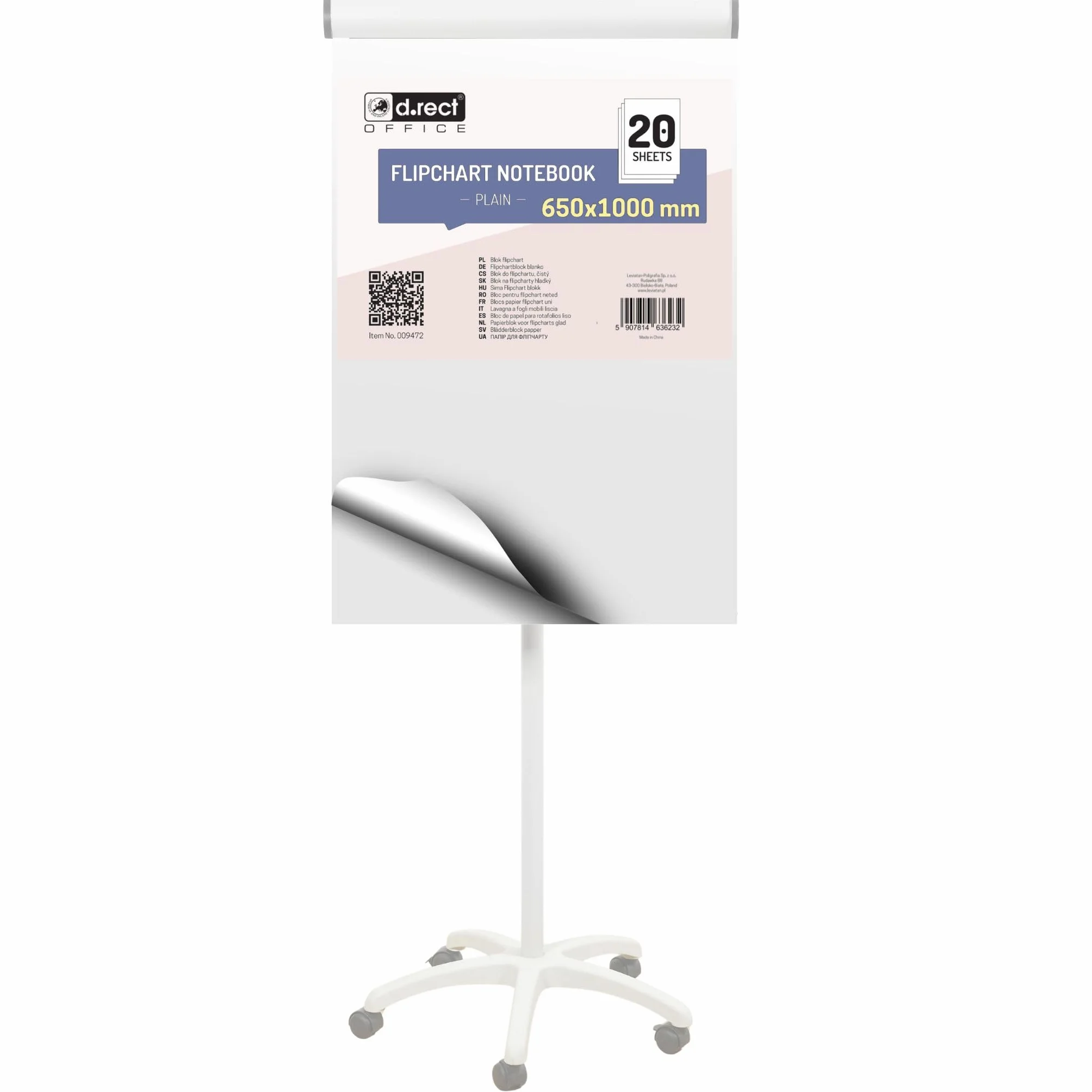 D.RECT Blok Flipchart 650x1000 mm 80 g/m² 20 arkuszy