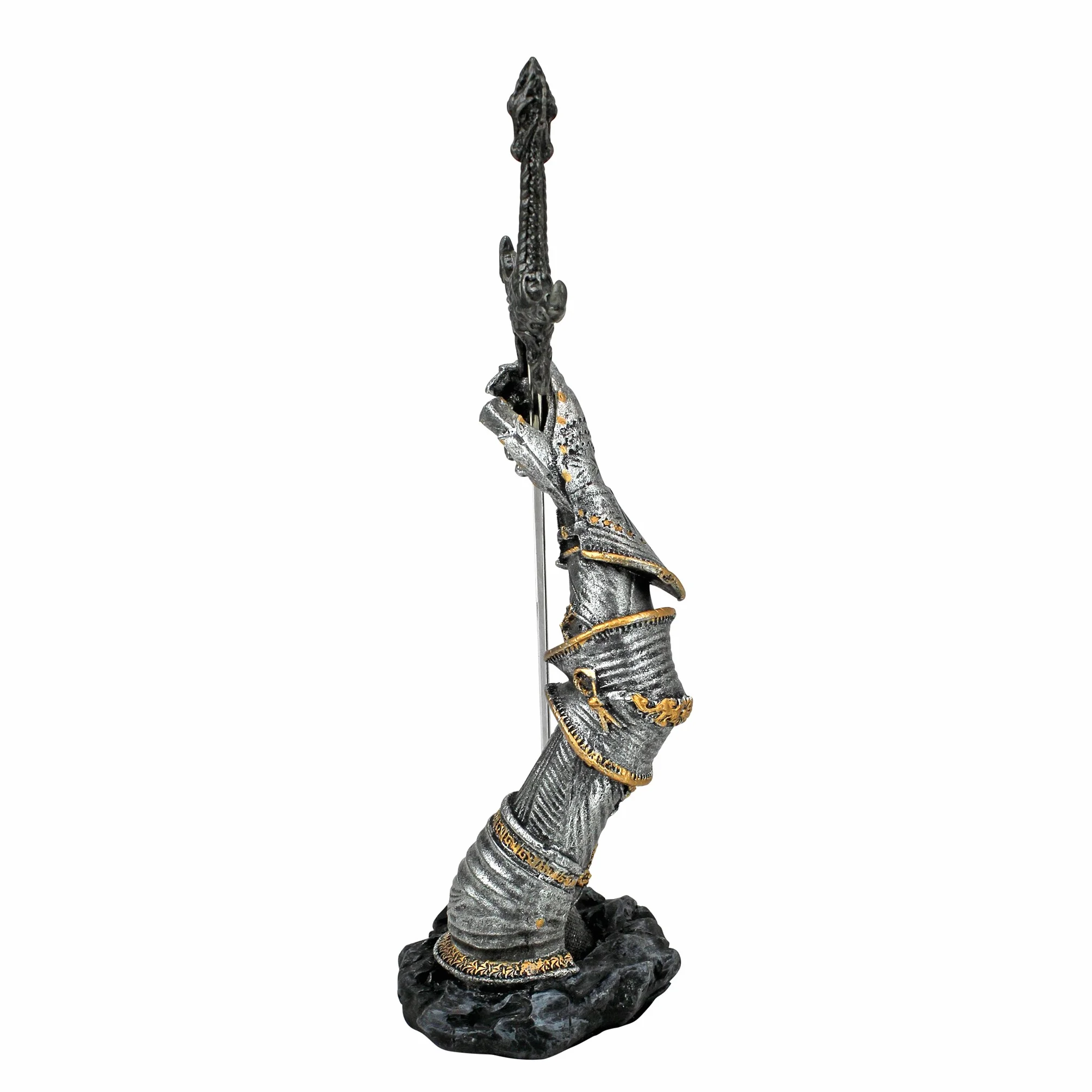 Design Toscano CL4118 King Arthur's Sword of Excalibur otwieracz do listów biurko posąg, 25,5 cm, żywica poliestrowa, wykończenie cynowe