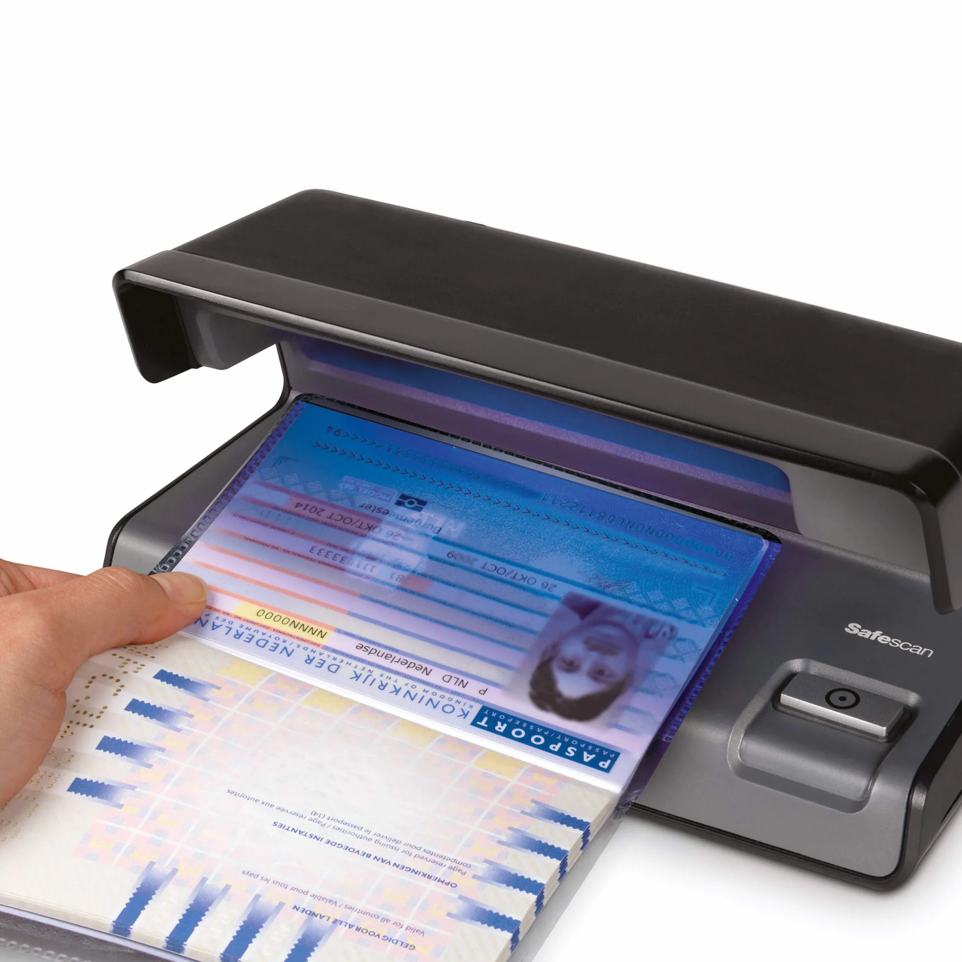Safescan 50 Black – wykrywacz UV do fałszywych banknotów, sprawdzania kart kredytowych i dokumentów tożsamości