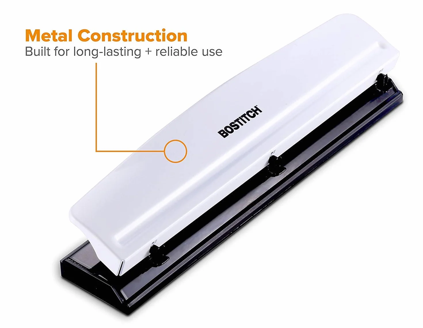 Bostitch dziurkacz 3 otwory, 12 arkuszy, biały (KT-HP12-WHITE)