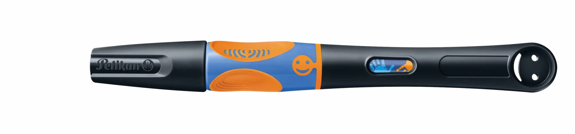Pelikan® Pióro wieczne Griffix do nauki pisania | Średnia stlówka irydowa | Na atrament | Unikalny Design | Biuro Szkoła Studia Praca | Kaligrafia Komfortowe i Gładkie pisanie | Neon Black