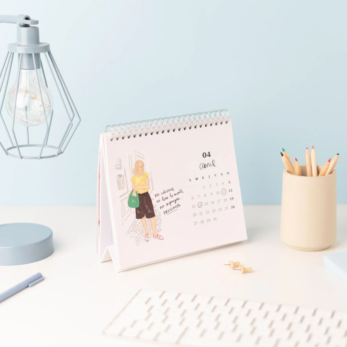 Grupo Erik Desk Calendar 2026 - Ana Marin Calendar 2026 Month To View | Monthly Desk Planner, Desktop Gifts Under 10 Pounds | Spanish Gifts For Friends