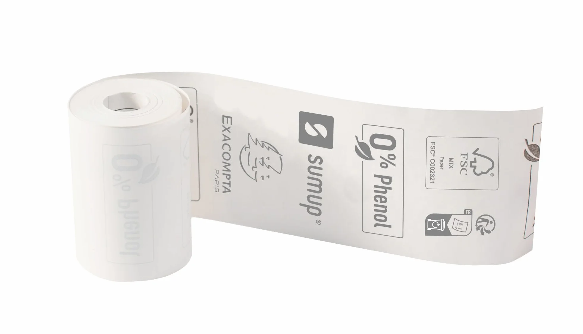 Exacompta SumUp 40762E zestaw 20 rolek termicznych 57 mm x 9 m, 1-warstwowe, ekstra białe