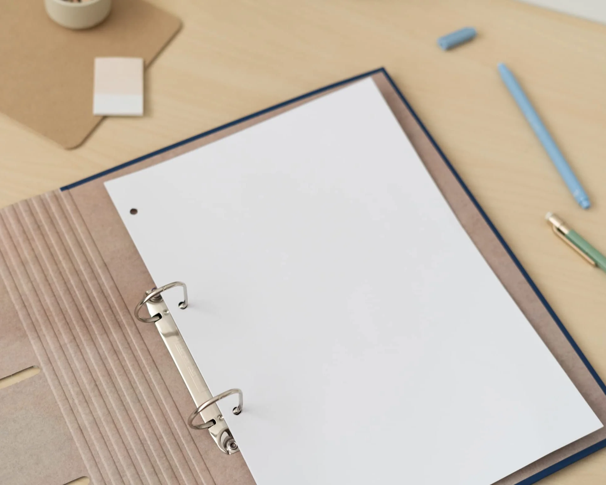 Kokonote Hokusai Ring Binder A4 Folioder 28 x 32 cm Japońskie Przedmioty Biurowe